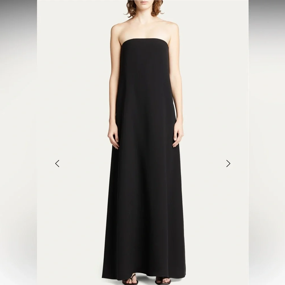 The Row Pau Strapless Dress - Black size 2 - Picture 3 of 7